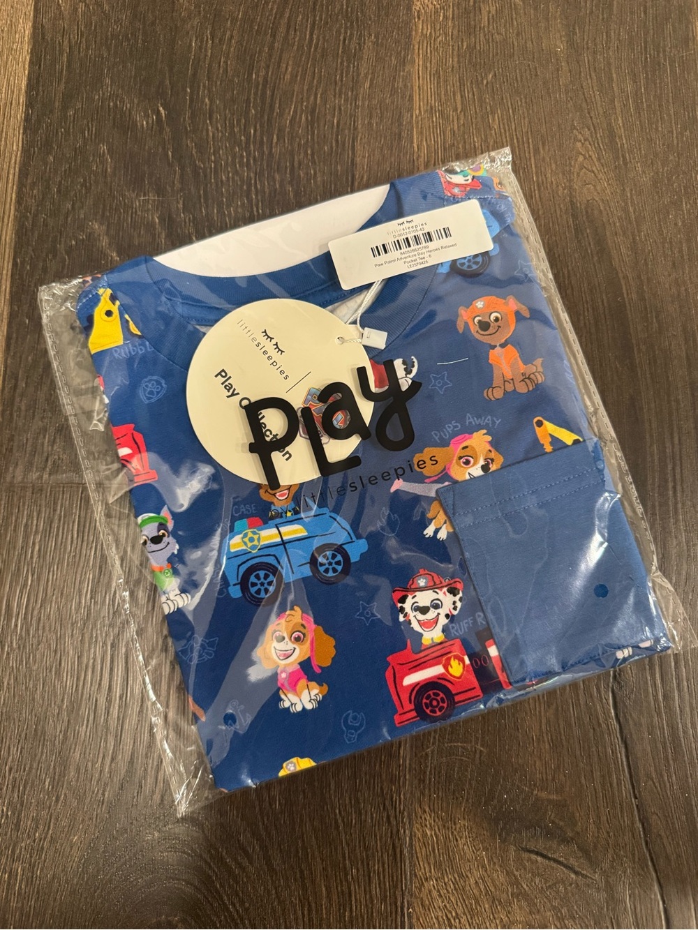 Little Sleepies Blue Paw Patrol Short Sleeve Kids Tee